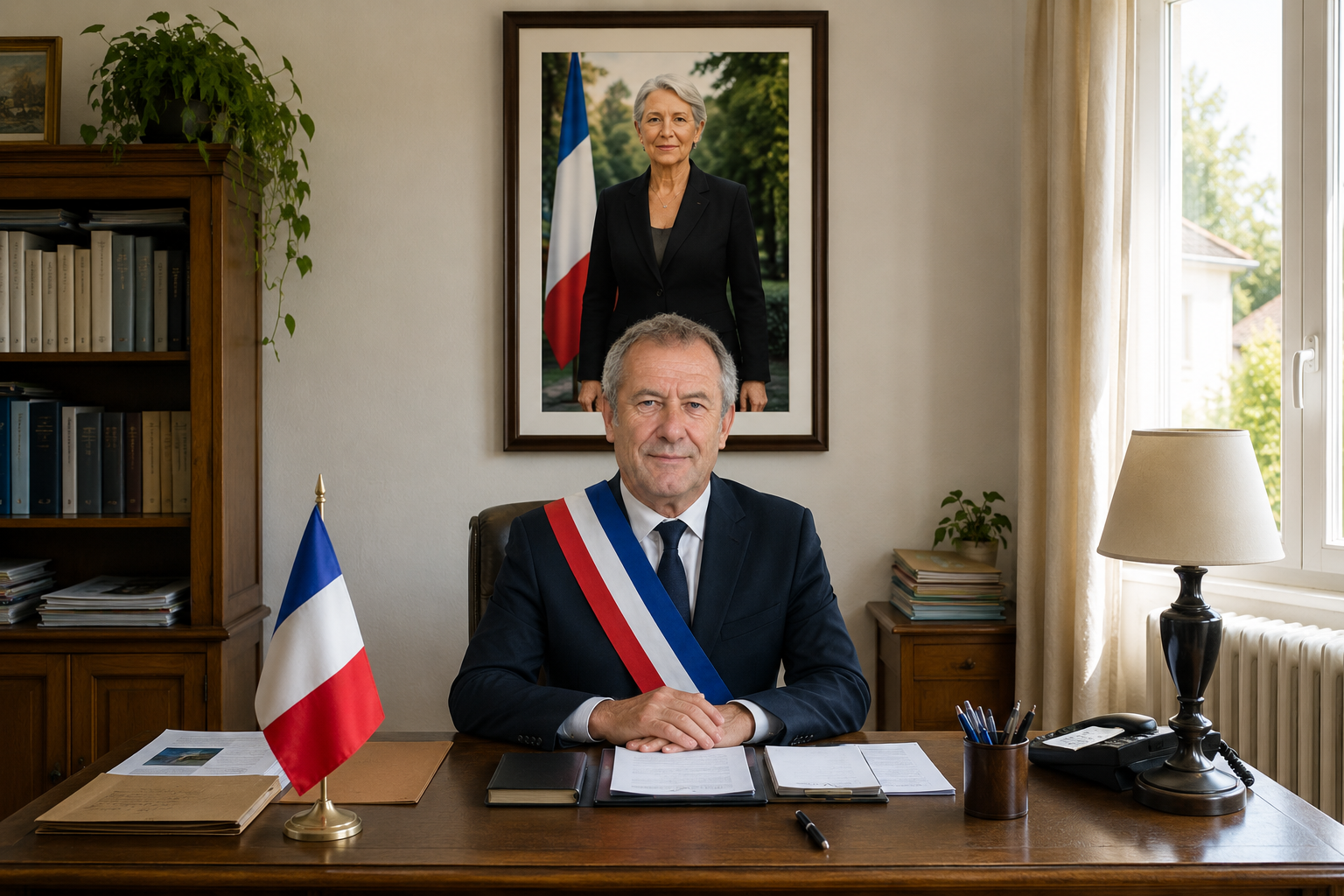 Firmin Vauclair, maire de Valseigne, dans son bureau
